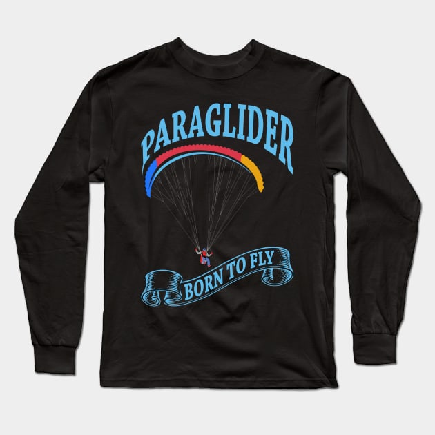 Paraglider | 2 Sided Long Sleeve T-Shirt by VISUALUV